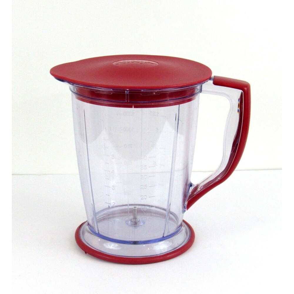 Ninja Master Prep QB750 30 Blender 48oz Pitcher & Lid Clear Red Replacement Part